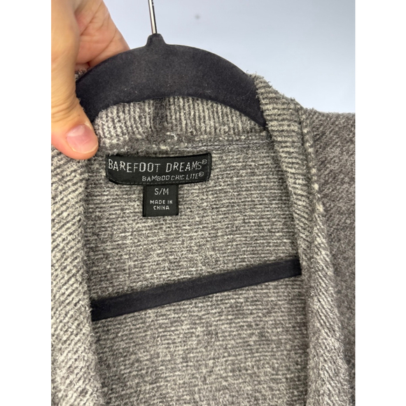 Women's Barefoot bamboo chic light Dreams Cardigan S/M Gray Soft - Picture 3 of 4